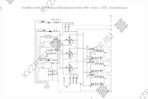 Тепловая схема подключения водогрейного котла КВм с топкой ТЛПХ для котельных Тепловая схема подключения водогрейного котла КВм с топкой ТЛПХ для котельных